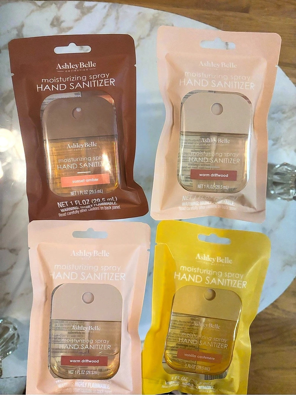 AshleyBelle Moisturizing Spray Hand Sanitizer Hand Sanitizer 4-Pack NWT fall
